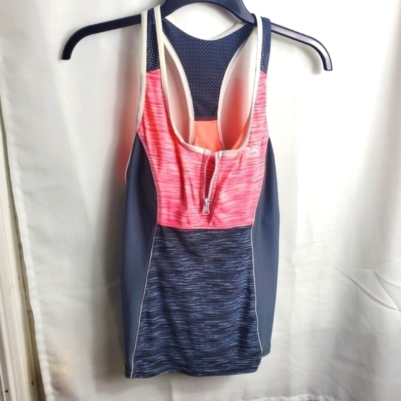 ZeroXposur Colorblock 1/4-Zip Tankini Top Size 10 Swim tops - Picture 7 of 11